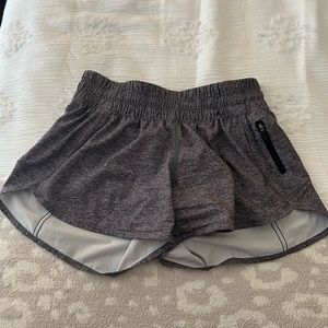 Gray Lululemon Tracker shorts. Size 6.